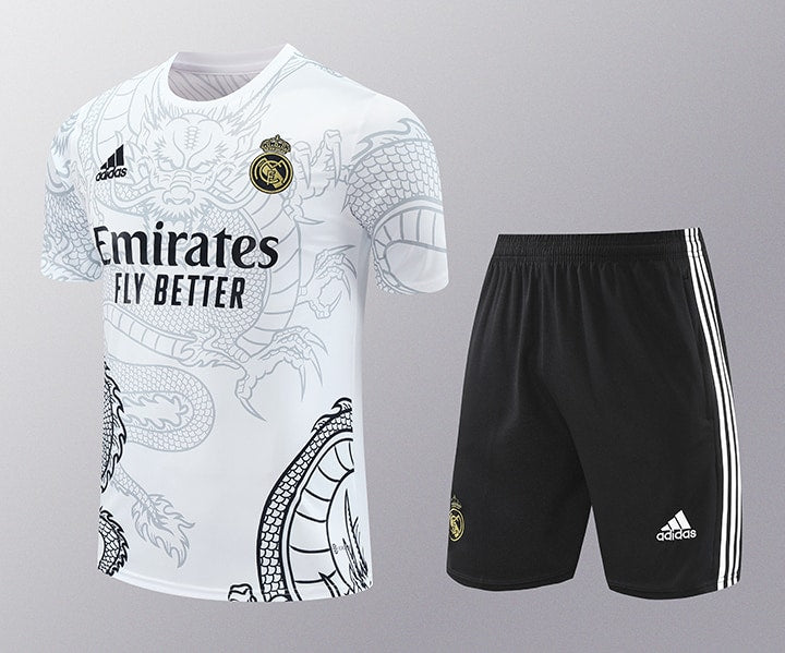 Kit Treino Real Madrid Dragon 24/25 - Branco