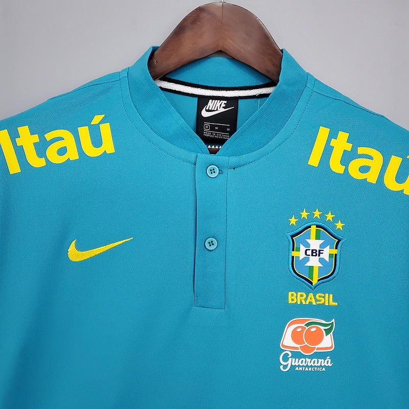 Camisa Seleção Brasil Pre-Match 21/22 s/n° Torcedor Masculina - Azul