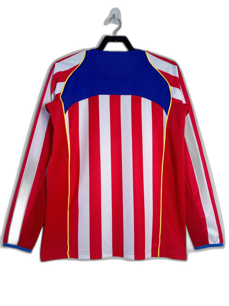 Camisa Atlético de Madrid 04/05 I Home - Versão Retrô Manga Longa