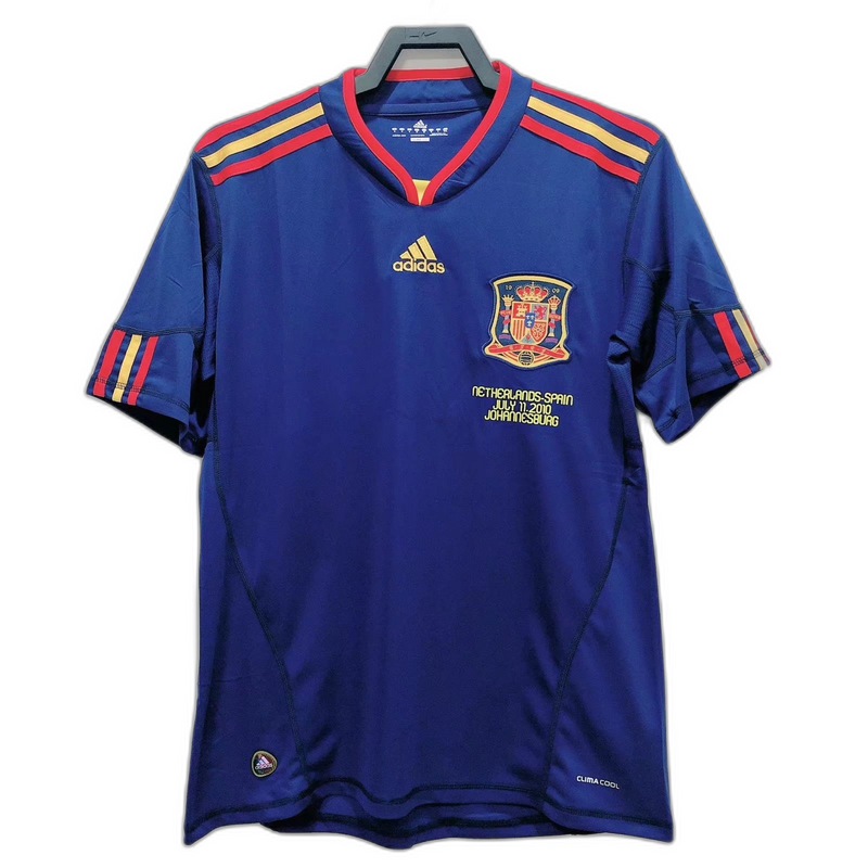 Camisa Espanha 2010 Final da Copa do Mundo II Away - Versão Retrô