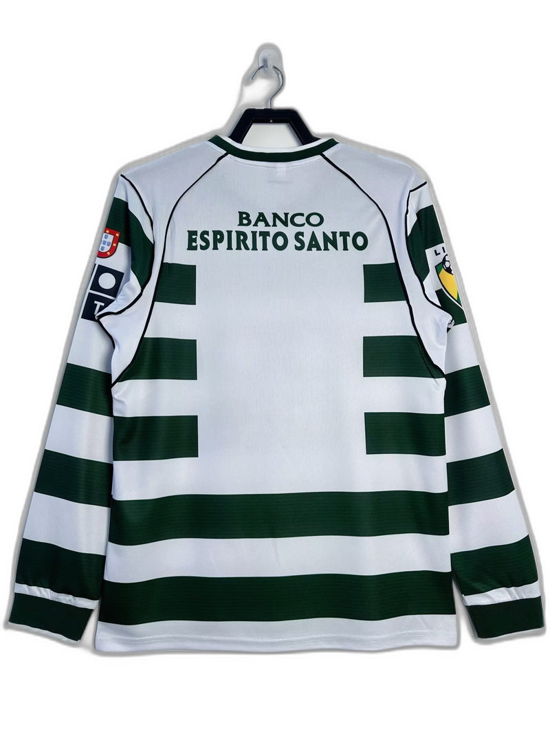 Camisa Sporting Lisboa 01/03 I Home - Versão Retrô Manga Longa