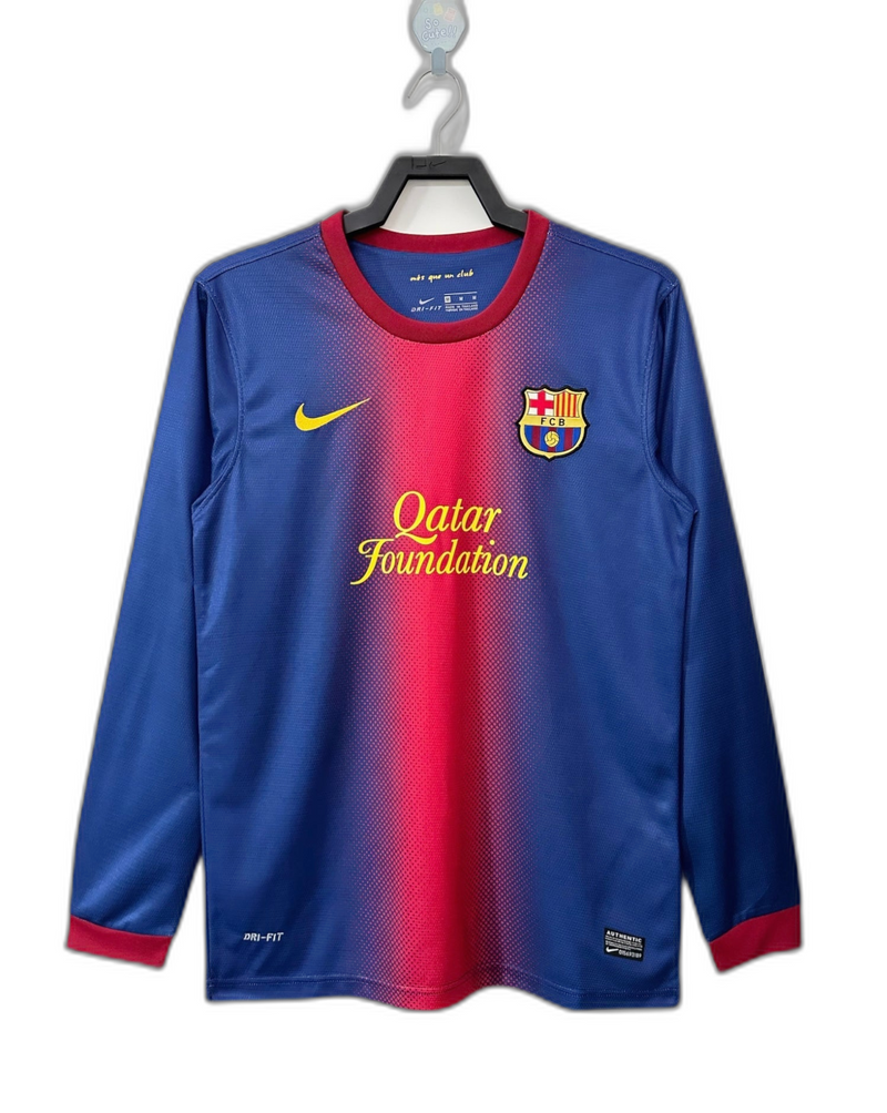 Camisa Barcelona 12/13 I Home - Versão Retrô Manga Longa