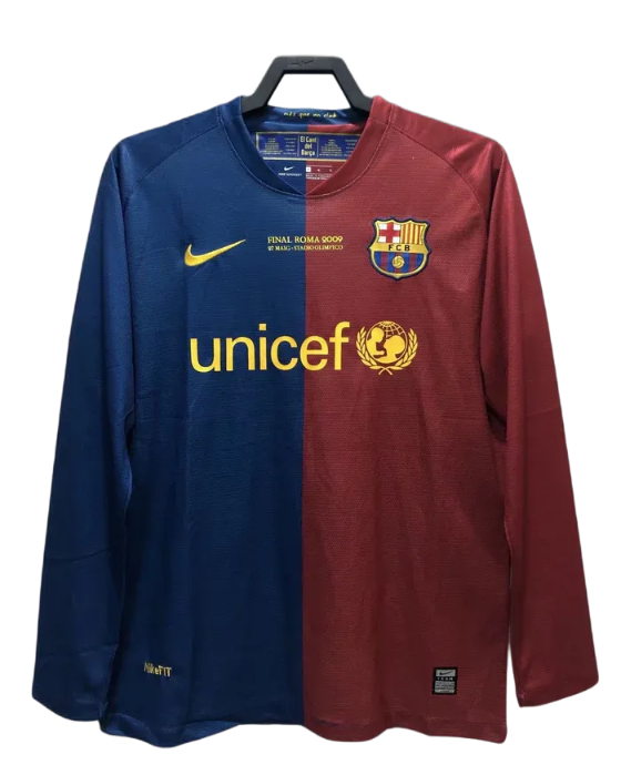 Camisa Barcelona 08/09 I Home - Versão Retrô Manga Longa