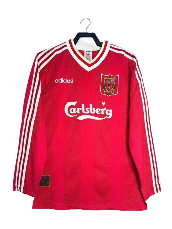 Camisa Liverpool 95/96 I Home - Versão Retrô Manga Longa