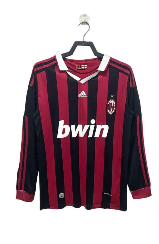 Camisa AC Milan 09/10 I Home - Versão Retrô Manga Longa