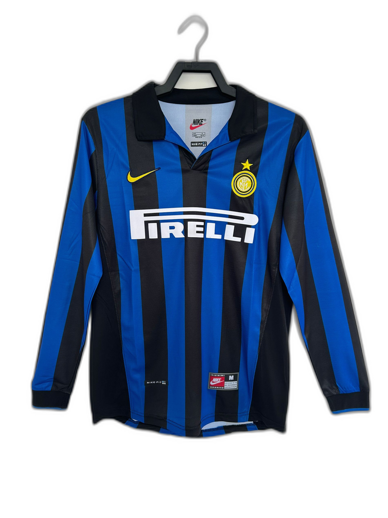 Camisa Inter de Milão 98/99 I Home - Versão Retrô Manga Longa