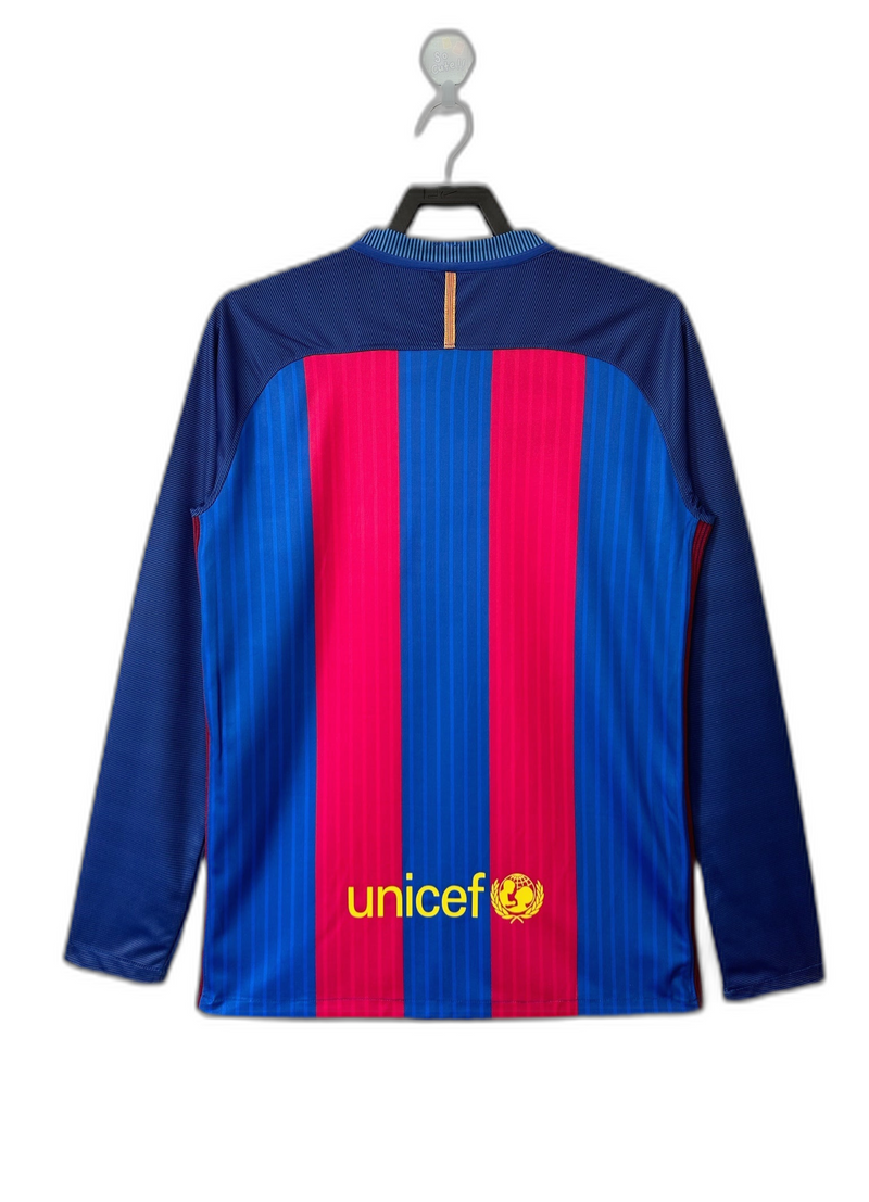 Camisa Barcelona 16/17 I Home - Versão Retrô Manga Longa