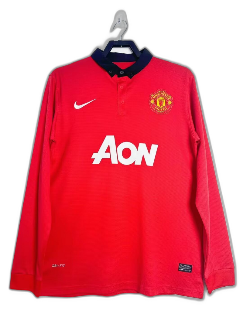 Camisa Manchester United 13/14 I Home - Versão Retrô Manga Longa