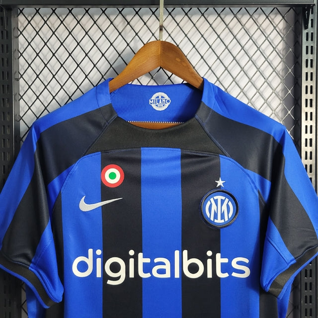 Camisa Inter de Milão Home 22/23 s/n° Torcedor Nike Masculina - Azul+Preto