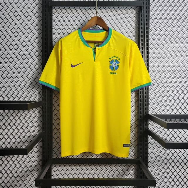 Camisa Brasil Home 22/23 s/n° Torcedor Nike Masculina - Amarela