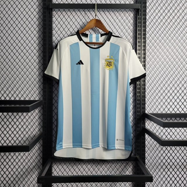 Camisa Seleção Argentina Home 22/23 s/n° Torcedor Adidas Masculina - Azul+Branca