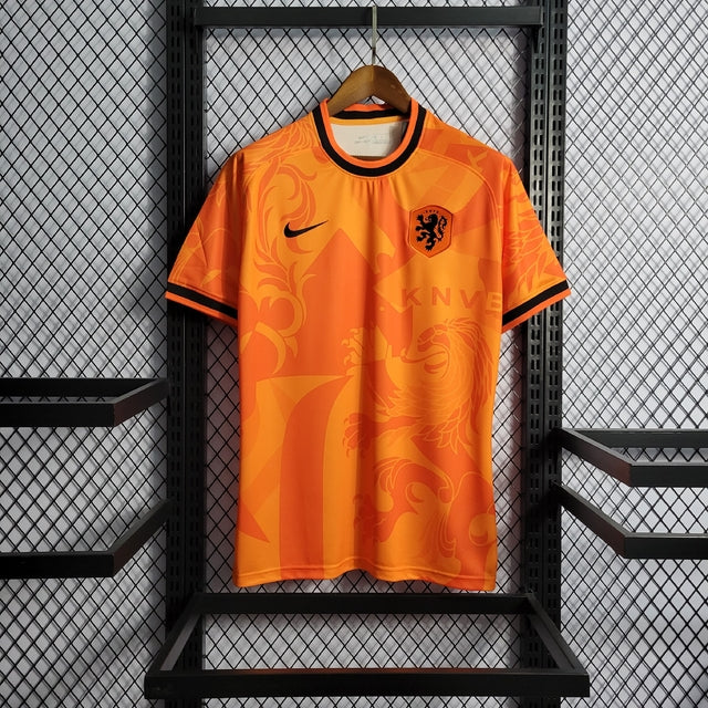 Camisa Seleção Holanda Training 22/23 s/n° Torcedor Nike Masculina - Laranja