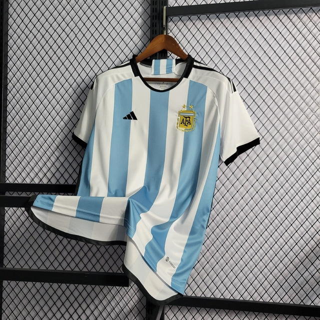 Camisa Seleção Argentina Home 22/23 s/n° Torcedor Adidas Masculina - Azul+Branca