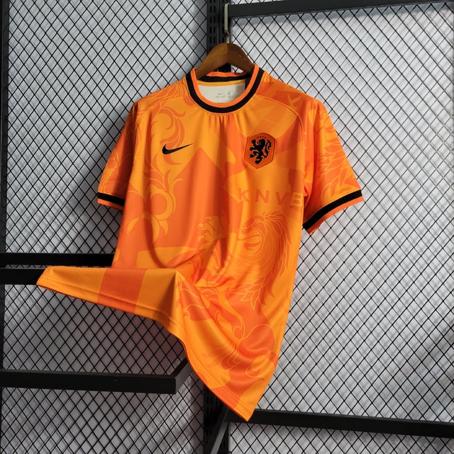 Camisa Seleção Holanda Training 22/23 s/n° Torcedor Nike Masculina - Laranja