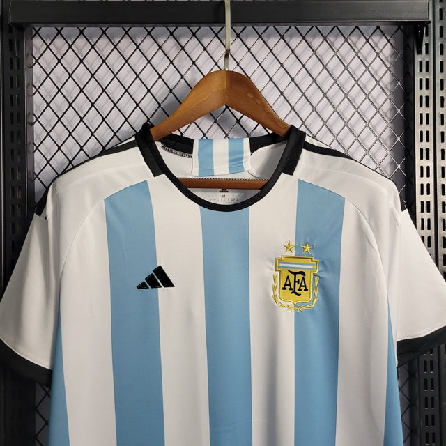 Camisa Seleção Argentina Home 22/23 s/n° Torcedor Adidas Masculina - Azul+Branca