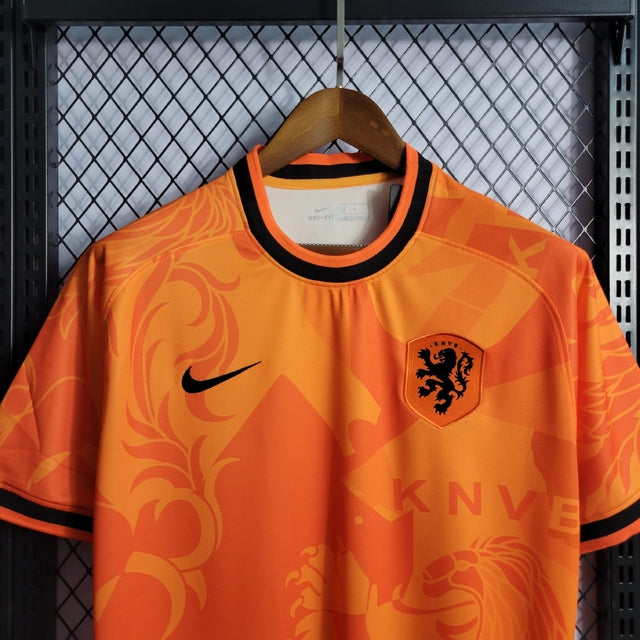 Camisa Seleção Holanda Training 22/23 s/n° Torcedor Nike Masculina - Laranja