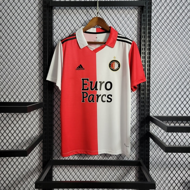 Camisa Feyenoord Home 22/23 Adidas s/n° Torcedor - Vermelho+Branco