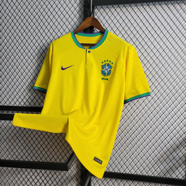 Camisa Brasil Home 22/23 s/n° Torcedor Nike Masculina - Amarela