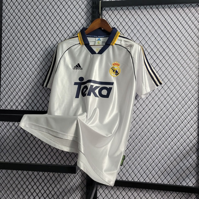 Camisa Retrô Real Madrid 98/99 Home Adidas - Branco