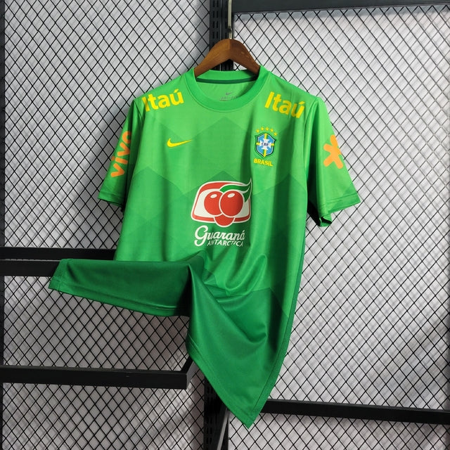 Camisa Seleção Brasil Training Suit 22/23 s/n° Torcedor Nike Masculina - Verde