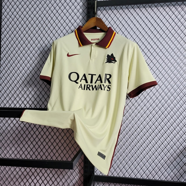 Camisa Retrô Roma Away 20/21 s/n° Torcedor Nike Masculina - Bege+Vinho