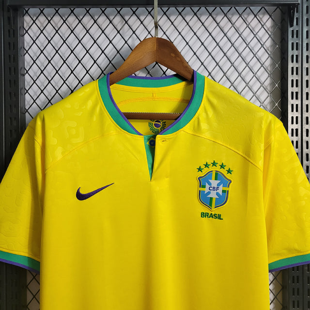 Camisa Brasil Home 22/23 s/n° Torcedor Nike Masculina - Amarela