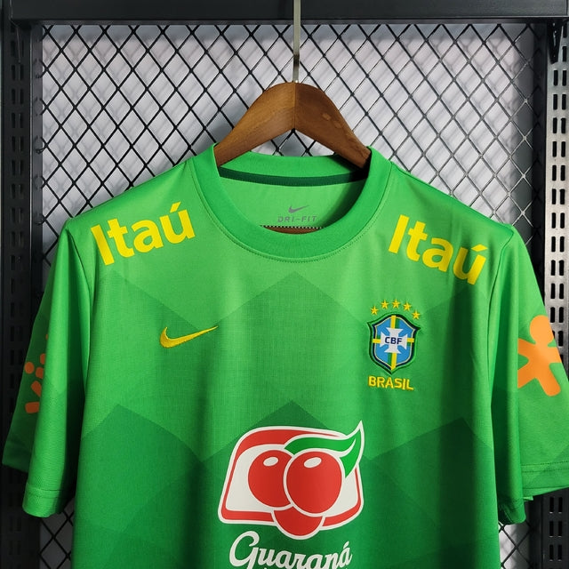 Camisa Seleção Brasil Training Suit 22/23 s/n° Torcedor Nike Masculina - Verde