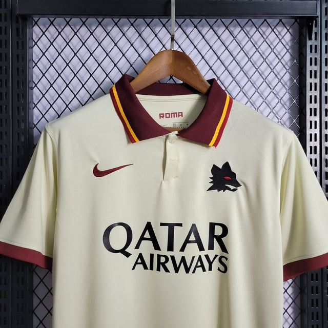 Camisa Retrô Roma Away 20/21 s/n° Torcedor Nike Masculina - Bege+Vinho