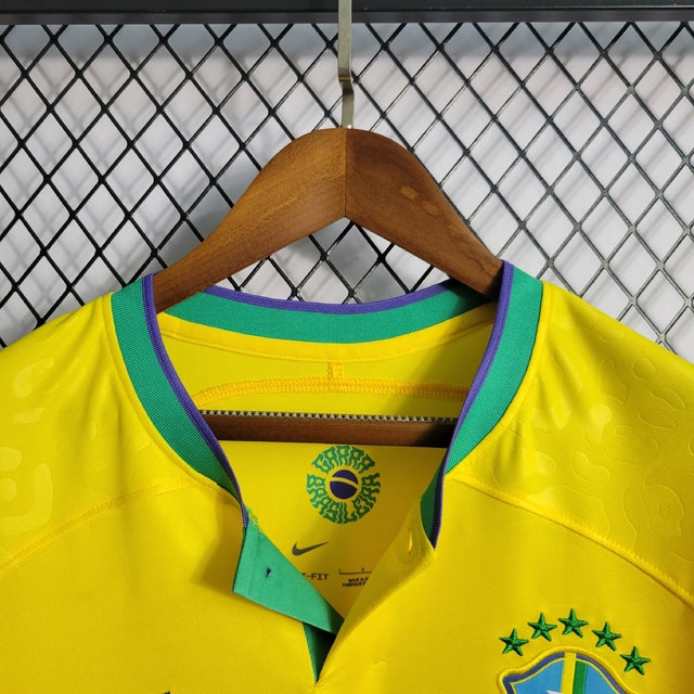 Camisa Brasil Home 22/23 s/n° Torcedor Nike Masculina - Amarela