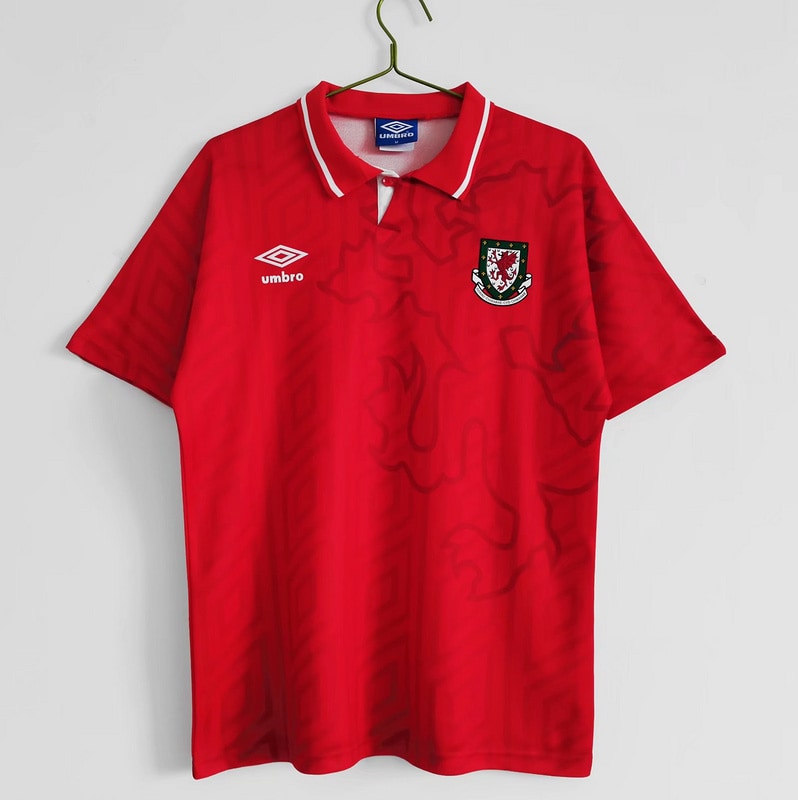 Camisa Retrô País de Gales 1992∕94 Home