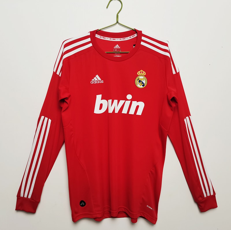 Camisa Retrô Real Madrid 2011∕12 Manga longa - Vermelha