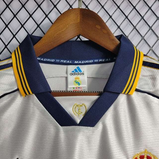 Camisa Retrô Real Madrid 98/99 Home Adidas - Branco