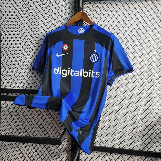 Camisa Inter de Milão Home 22/23 s/n° Torcedor Nike Masculina - Azul+Preto