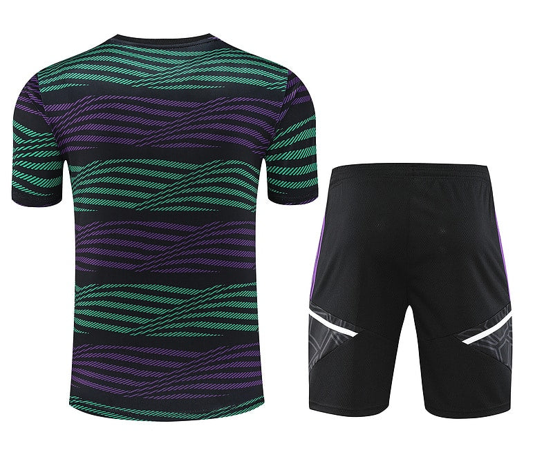 KIT TREINO REAL MADRID 2023 - VERDE/PRETO