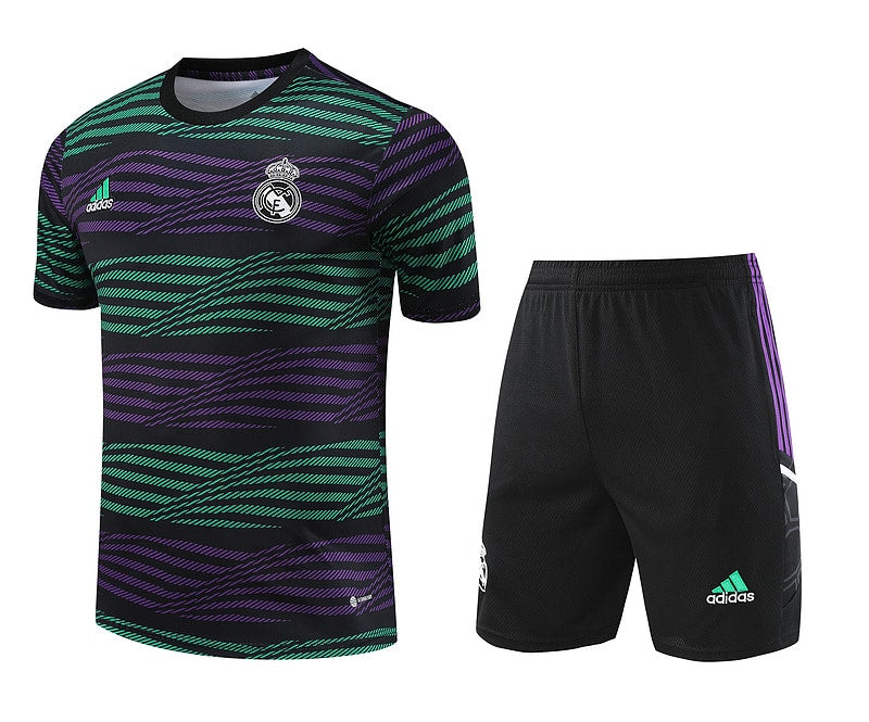 KIT TREINO REAL MADRID 2023 - VERDE/PRETO