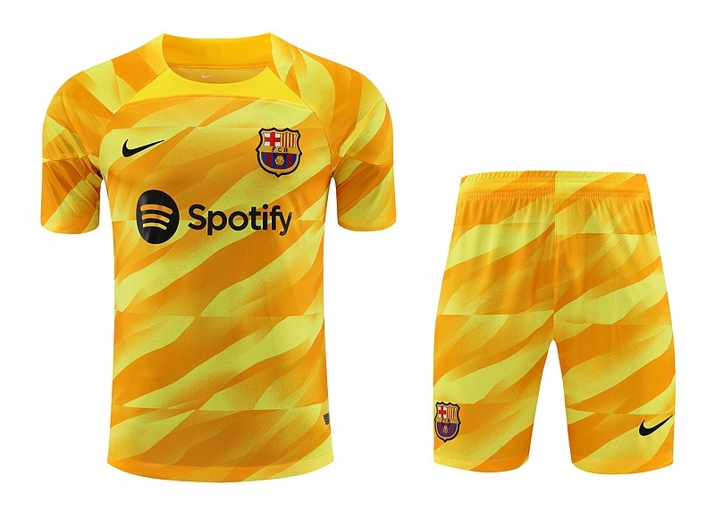 Kit Treino Barcelona goleiro 23/24 - Amarelo