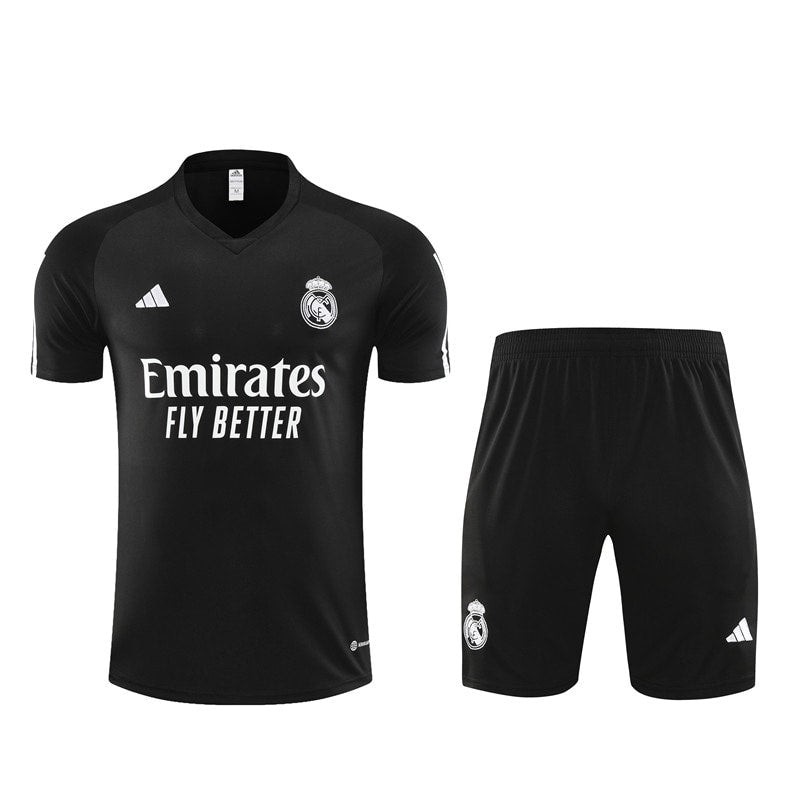 KIT TREINO REAL MADRID 2023 - PRETO