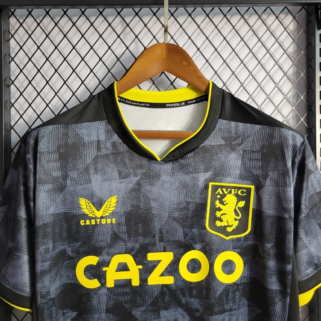 Camisa Aston Villa Away 22/23 s/n° Torcedor Castore Masculina - Preto