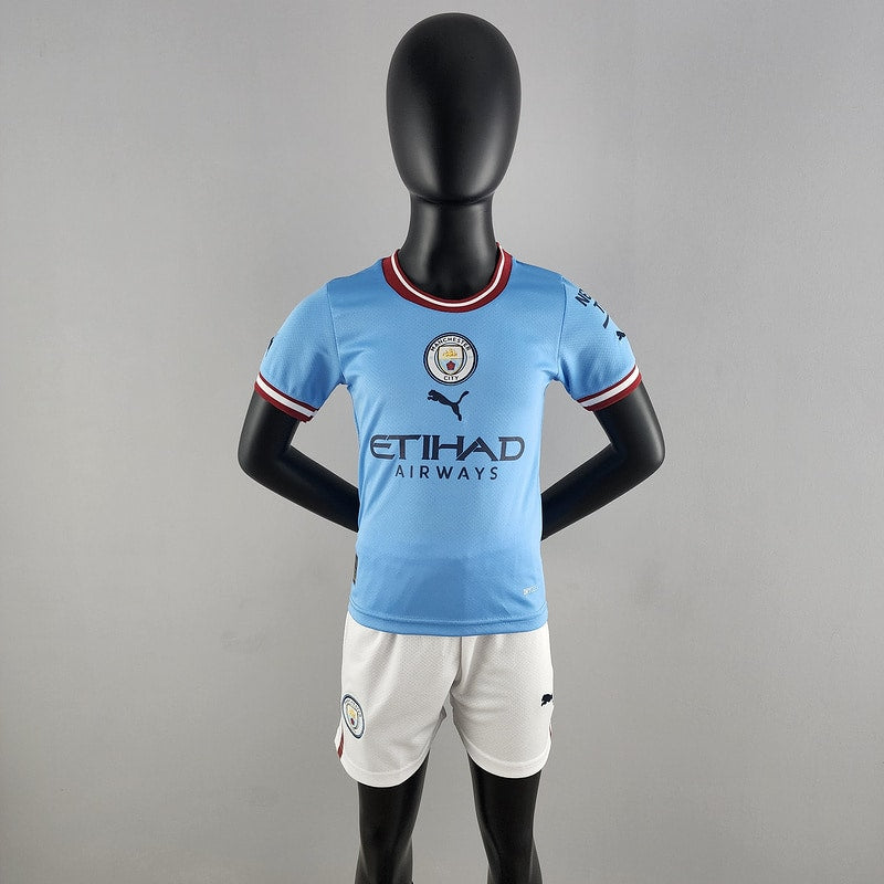 Conjunto Infantil Manchester City 2022/23 Home