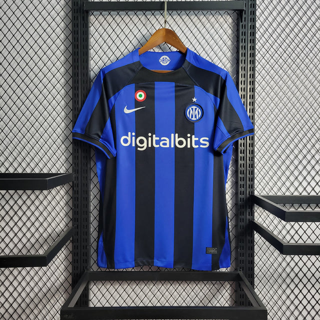 Camisa Inter de Milão Home 22/23 s/n° Torcedor Nike Masculina - Azul+Preto