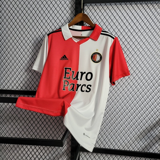 Camisa Feyenoord Home 22/23 Adidas s/n° Torcedor - Vermelho+Branco