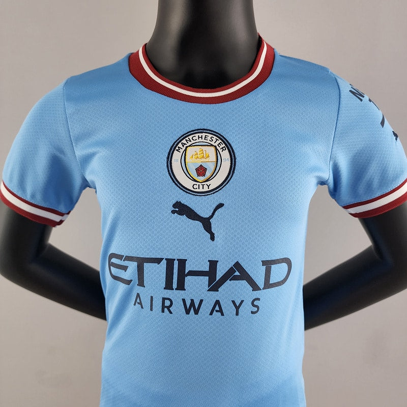 Conjunto Infantil Manchester City 2022/23 Home