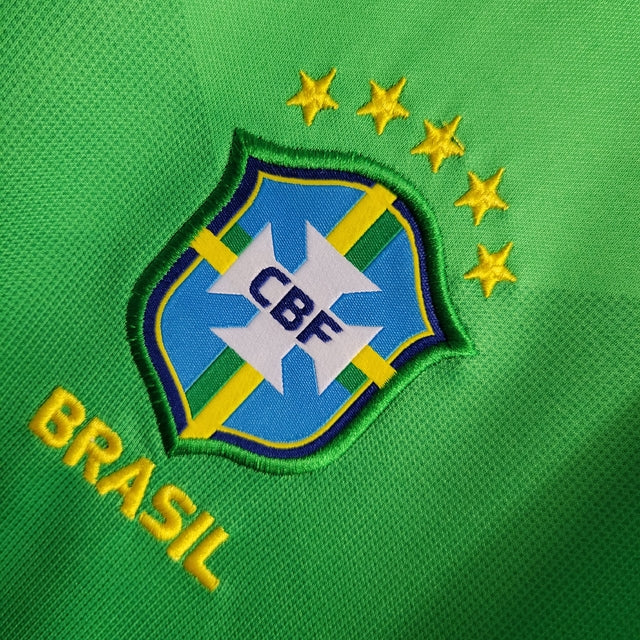 Camisa Seleção Brasil Training Suit 22/23 s/n° Torcedor Nike Masculina - Verde