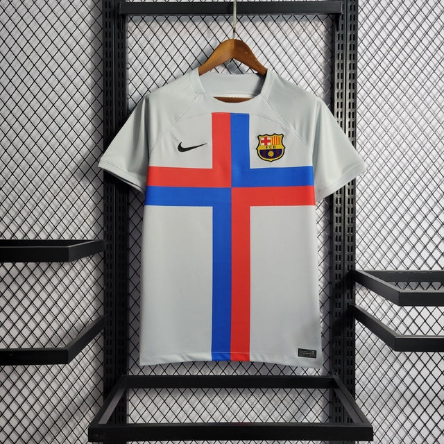 Camisa Barcelona Third Away 22/23 s/n° Torcedor Nike Masculina - Cinza