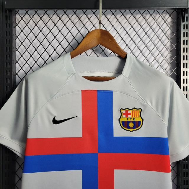 Camisa Barcelona Third Away 22/23 s/n° Torcedor Nike Masculina - Cinza