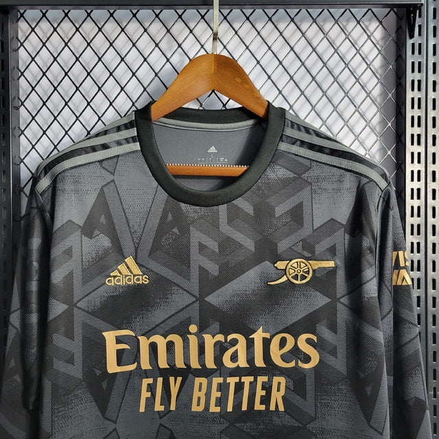 Camisa Arsenal Away 22/23 Manga Longa s/n° Torcedor Adidas Masculina - Preto