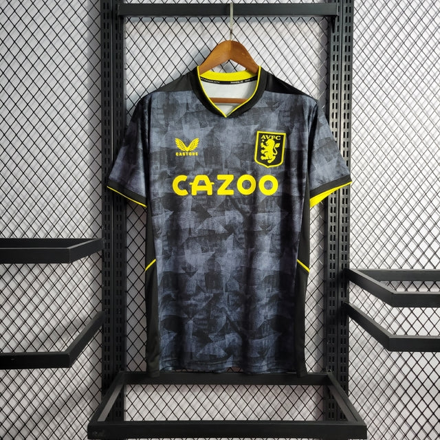 Camisa Aston Villa Away 22/23 s/n° Torcedor Castore Masculina - Preto