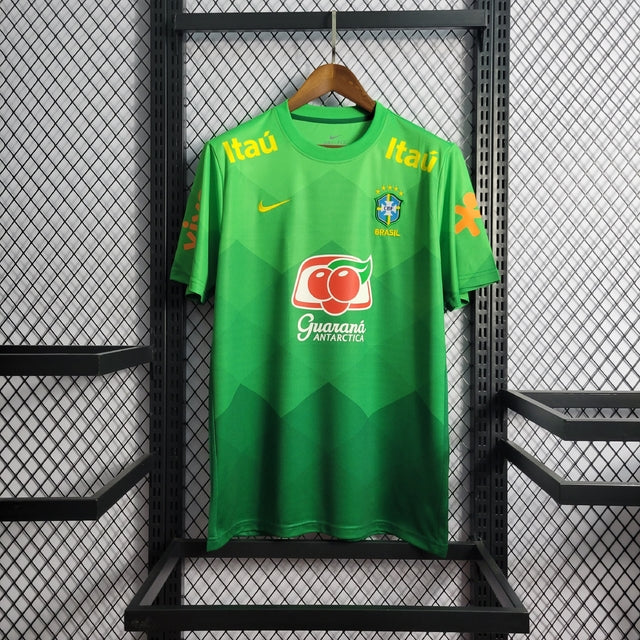 Camisa Seleção Brasil Training Suit 22/23 s/n° Torcedor Nike Masculina - Verde